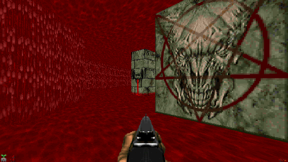 Screenshot from Doom 2 .wad file The Fluid Pit